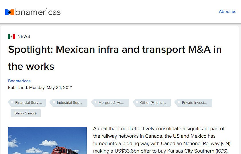 Spotlight: Mexican infra and transport M&A in the works